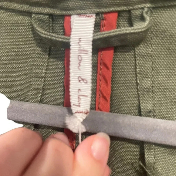 ✨ Willow & Clay Olive Green Army Utility Jacket Hooded Small ✨ - Picture 3 of 4